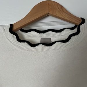 H&M sweater with neck and cuff detail